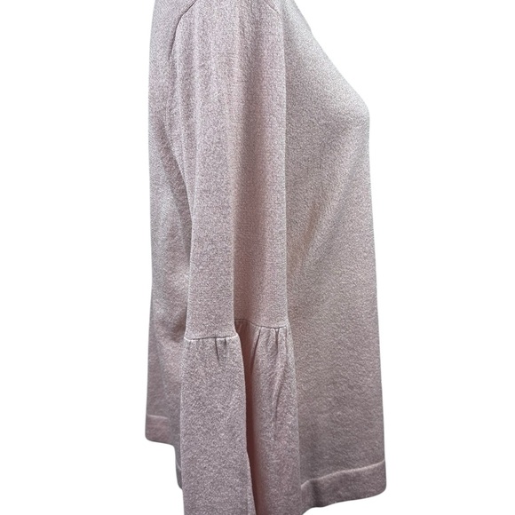 NWT Calvin Klein blush bell sleeve sweater with gold threads size large - Picture 6 of 11
